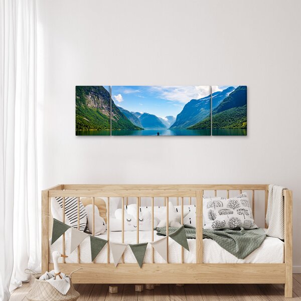 Obraz - Jezero Lovatnet (170x50 cm)