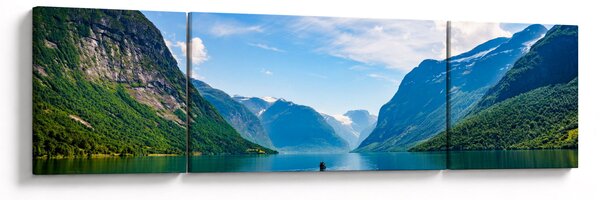 Obraz - Jezero Lovatnet (170x50 cm)