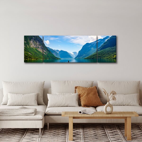 Obraz - Jezero Lovatnet (170x50 cm)