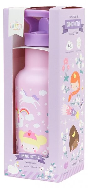 A Little Lovely Company - nerezová láhev na pití, 350 ml – princezny