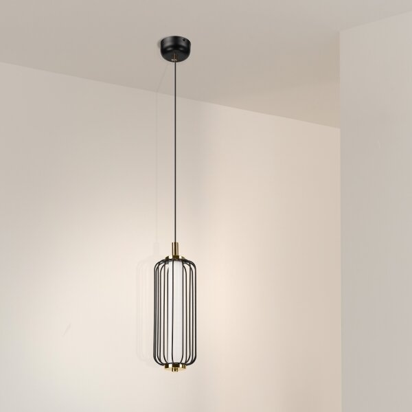 LED Lustr na lanku BONNIE LED/15W/230V 3000K černá