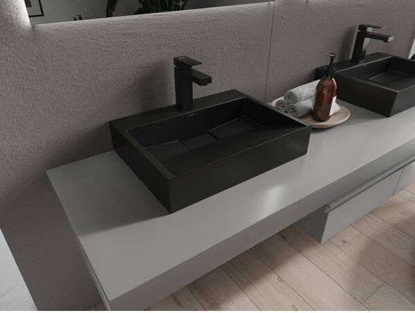 Mexen Ava umyvadlo na desku z konglomerátu 1/O 50 x 38 cm, černá - 23015071