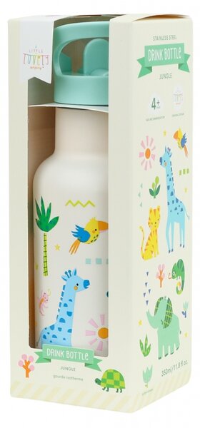 A Little Lovely Company - nerezová láhev na pití, 350 ml – džungle