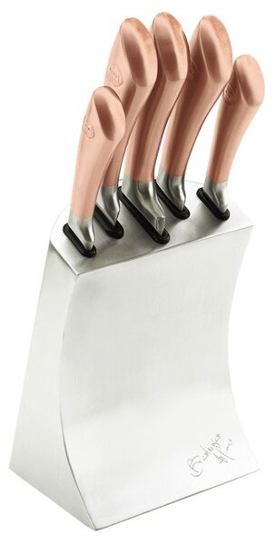 BERLINGERHAUS Sada nožů ve stojanu 6 ks nerez Rosegold Metallic Line BH-2375