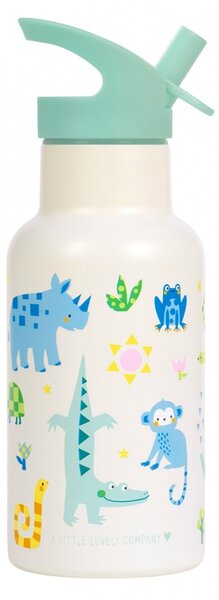 A Little Lovely Company - nerezová láhev na pití, 350 ml – džungle
