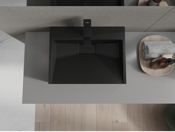 Mexen Ava umyvadlo na desku z konglomerátu 1/O 50 x 38 cm, černá - 23015071