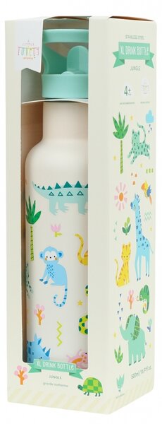 A Little Lovely Company - nerezová láhev na pití, 500 ml – džungle