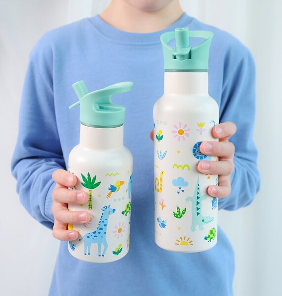 A Little Lovely Company - nerezová láhev na pití, 500 ml – džungle