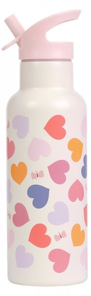 A Little Lovely Company - nerezová láhev na pití, 500 ml – srdce