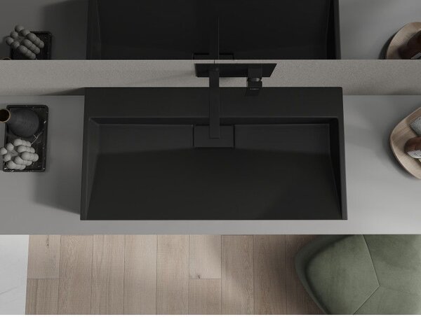Mexen Ava umyvadlo na desku z konglomerátu B/O 90 x 46 cm, černá - 23019070
