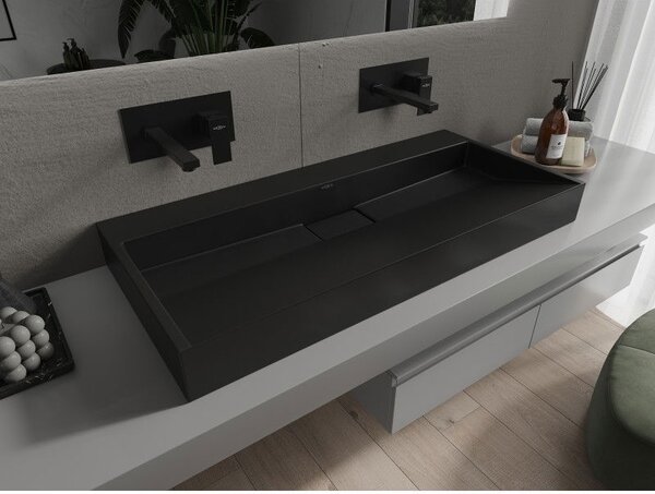 Mexen Ava umyvadlo na desku z konglomerátu B/O 100 x 46 cm, černá - 23011070