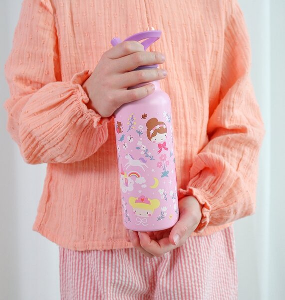 A Little Lovely Company - nerezová láhev na pití, 500 ml – princezny