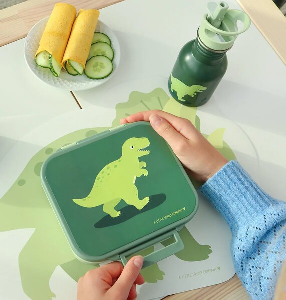 A Little Lovely Company - krabička na svačinu s přihrádkami – dinosaurus