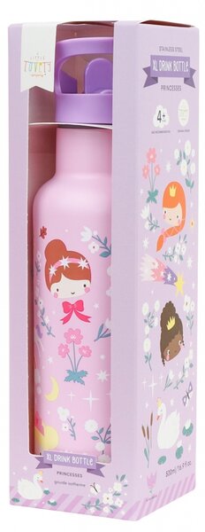 A Little Lovely Company - nerezová láhev na pití, 500 ml – princezny