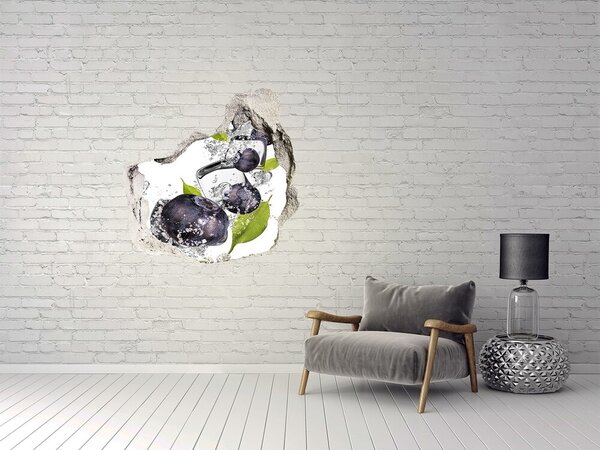 Nálepka 3D díra na zeď Borůvky s ledem nd-p-54963979