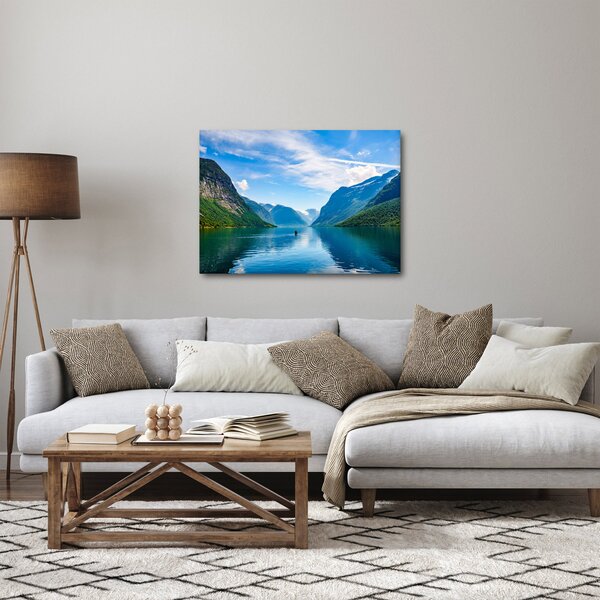 Obraz - Jezero Lovatnet (70x50 cm)
