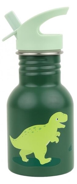 A Little Lovely Company - nerezová jednostěnná láhev na pití, 350 ml – dinosaurus
