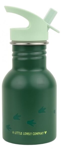 A Little Lovely Company - nerezová jednostěnná láhev na pití, 350 ml – dinosaurus