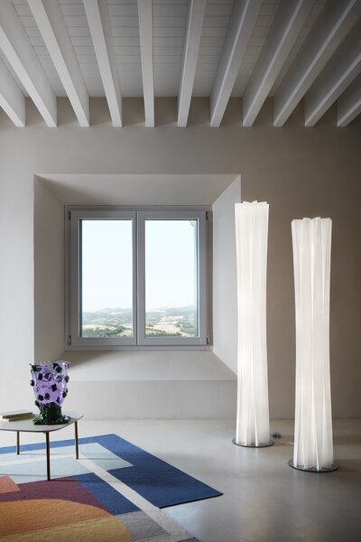 SLAMP BACFXL0WHT00000000EU Bach Floor XL, designová stojací lampa z bílého Opalflexu, 3xE27, výška 161cm