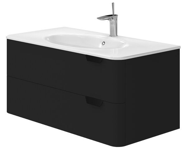 Lavedo Velluto Black 100 koupelnová skříňka s umyvadlem
