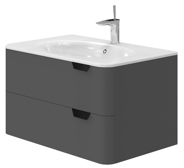 Lavedo Velluto Grey 80 koupelnová skříňka s umyvadlem