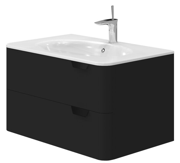 Lavedo Velluto Black 80 koupelnová skříňka s umyvadlem