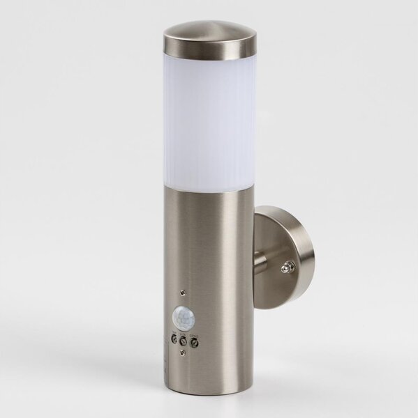 LED Venkovní nástěnné svítidlo se senzorem 1xGU10/5W/230V matný chrom