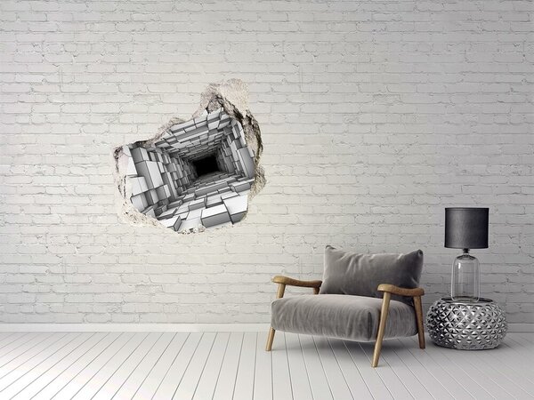 Díra 3D fototapeta nálepka Tunel krychle nd-p-55216784