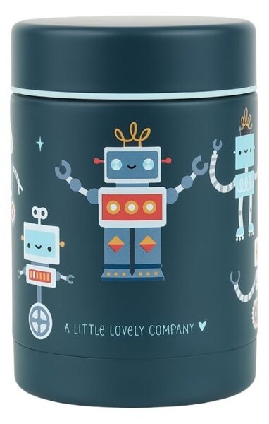 A Little Lovely Company – izolovaná nerezová nádoba na potraviny – roboti