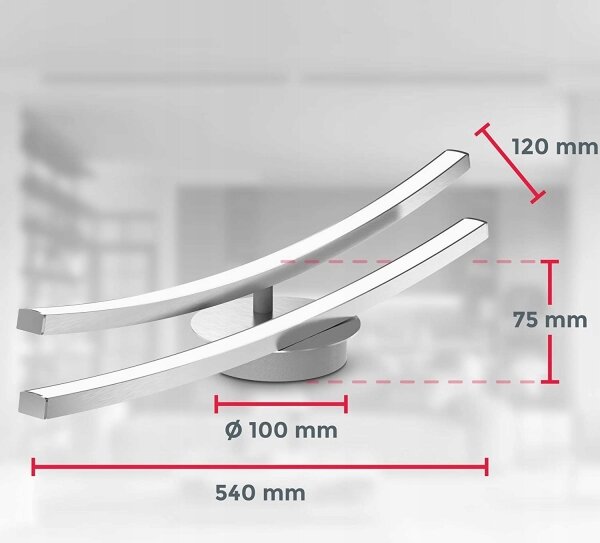 LED Stropní svítidlo 2xLED/6W/230V lesklý chrom