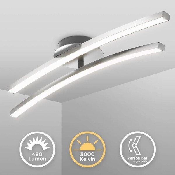 LED Stropní svítidlo 2xLED/6W/230V lesklý chrom