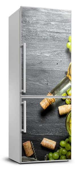 Nálepka na ledničku fototapeta Hrozno a víno FridgeStick-70x190-f-120971469