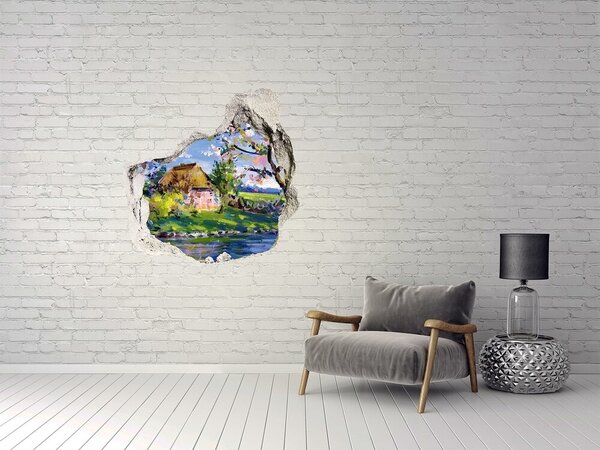 Díra 3D fototapeta nálepka Jarní krajina nd-p-55763445