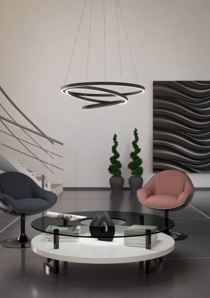 Eglo 900479 - LED Stmívatelný lustr na lanku LOBINERO-Z LED/43,2W/230V černá