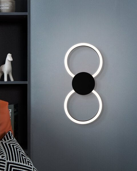 Eglo 902124 - LED Nástěnné svítidlo VENTICELLO LED/20W/230V + LED/0,91W černá