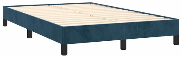 Box spring postel s matrací a LED tmavě modrá 120x190 cm samet 3270145