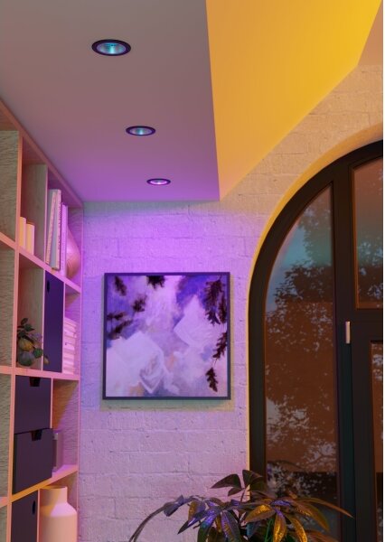 Eglo 902298 - LED RGBW Stm. kou. podh. svít. YEBRA-Z LED/4,8W/230V IP44 černá