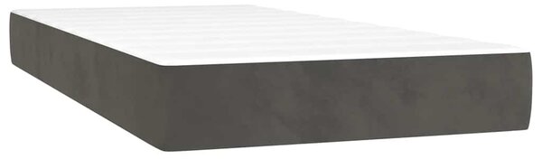 Box spring postel s matrací a LED tmavě šedá 120 x 190 cm samet 3270148