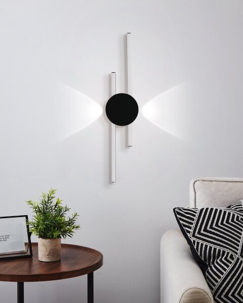 Eglo 902123 - LED Nástěnné svítidlo VENTICELLO LED/20W/230V + LED/0,91W černá