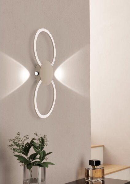 Eglo 902127 - LED Nástěnné svítidlo VENTICELLO LED/20W/230V + LED/0,91W béžová