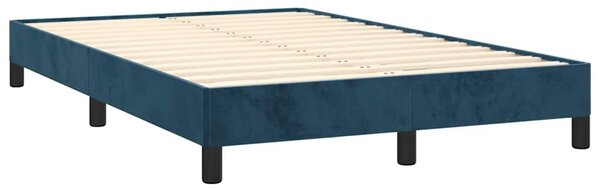 Box spring postel s matrací a LED tmavě modrá 120x190 cm samet 3270163