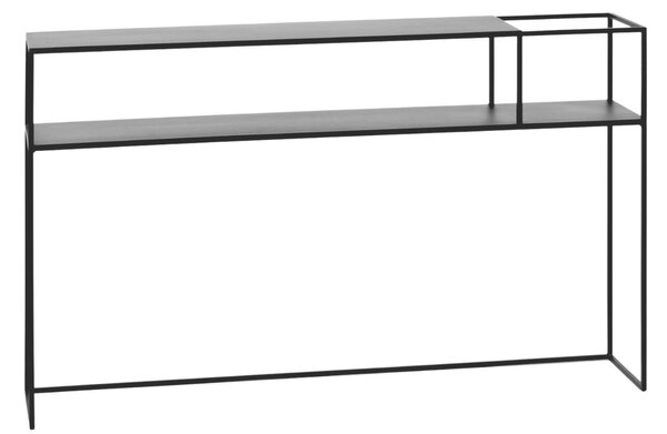 Nordic Design Černý kovový toaletní stolek Moreno 120 cm x 25 cm