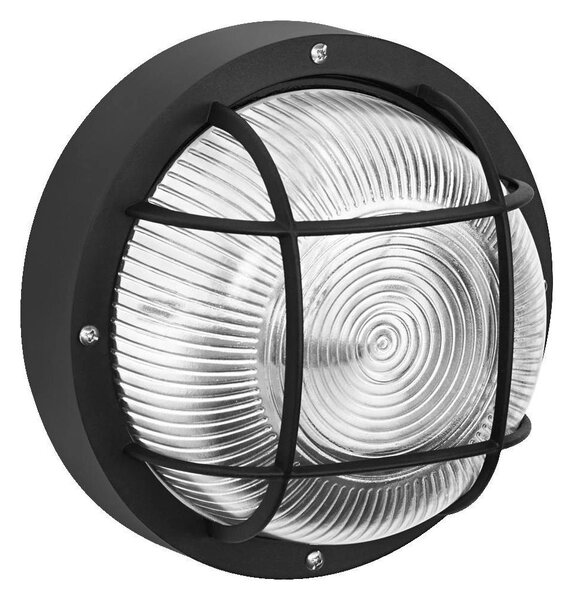 Osram - Venkovní nástěnné svítidlo BULKHEAD 1xE27/10W/230V pr. 19 cm IP54 černá