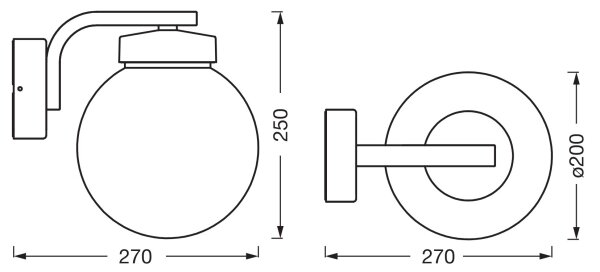 Osram - Venkovní nástěnná lampa ENDURA CLASSIC 1xE27/40W/230V IP54 antracit