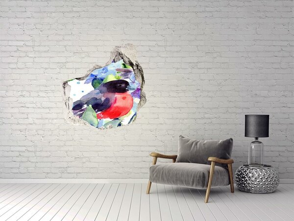 Díra 3D fototapeta nálepka Pták a květiny nd-p-57455538
