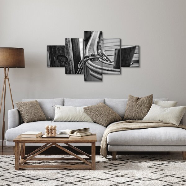 Obraz - Přivázaná loď (125x70 cm)