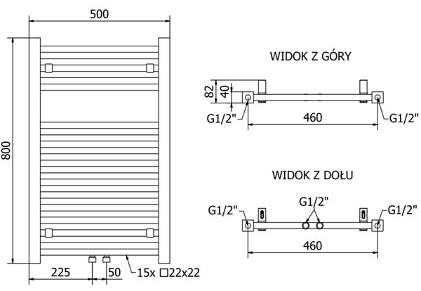 Mexen Pluton topné těleso 800 x 500 mm, 405 W, bílá, W106-0800-500-00-20