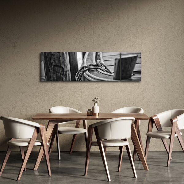 Obraz - Přivázaná loď (170x50 cm)