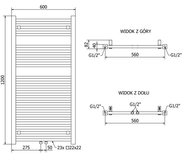 Mexen Pluton topné těleso 1200 x 600 mm, 718 W, černá, W106-1200-600-00-70
