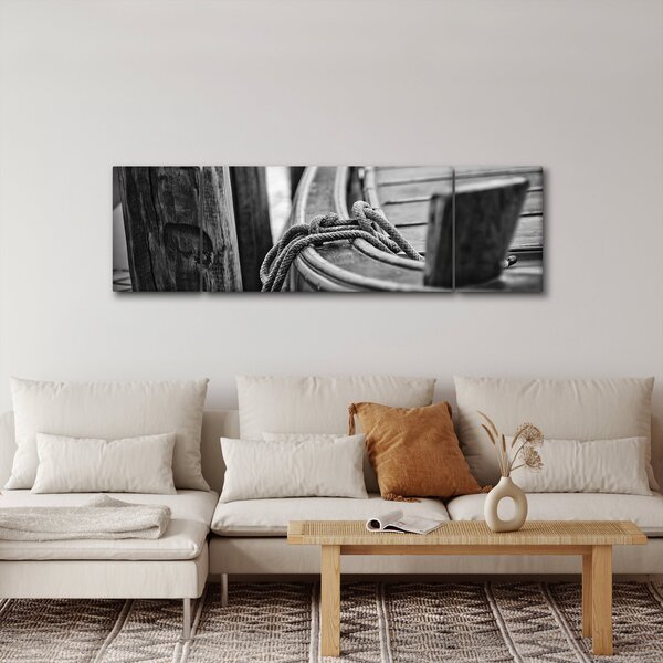 Obraz - Přivázaná loď (170x50 cm)